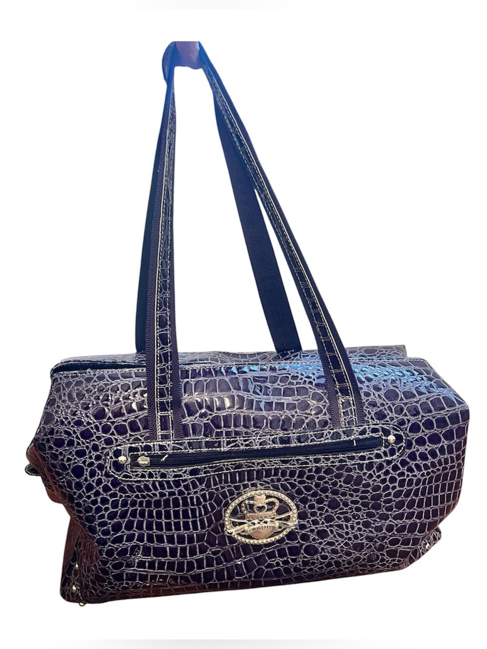 Kathy Van Zeeland Dark Purple Travel
Duffle Bag PVC Vinyl